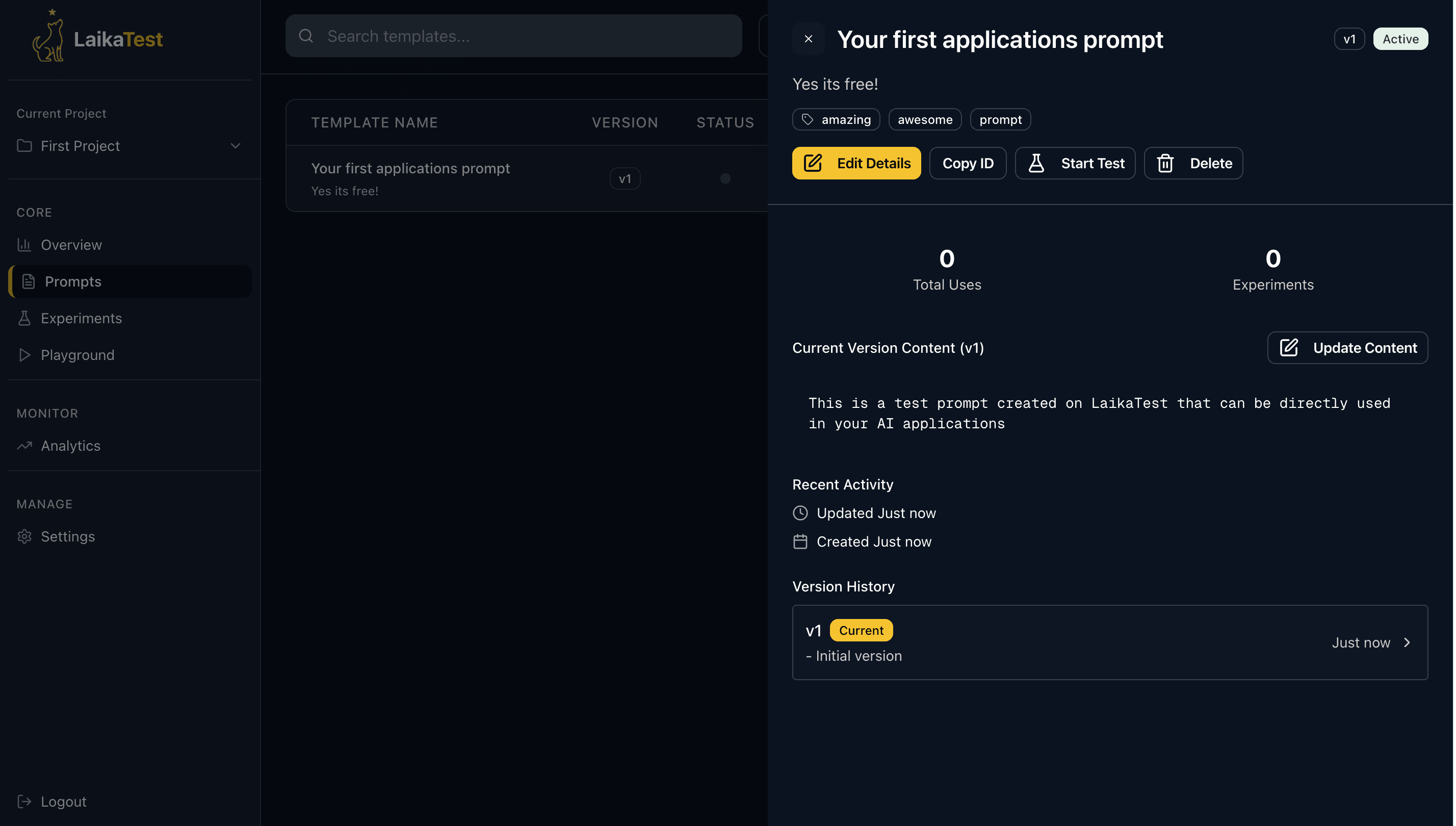 Use prompt versioning from day 0
