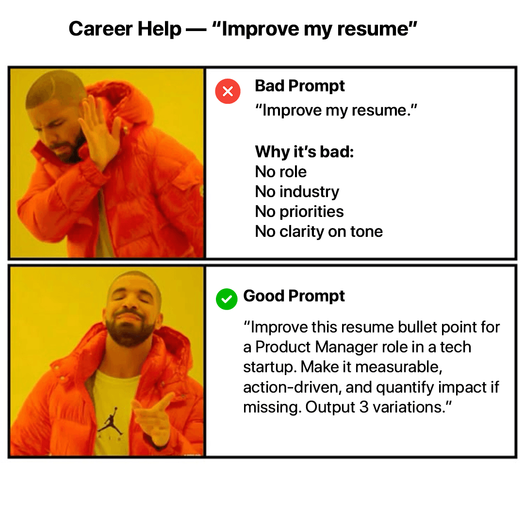 Career Help - "improve my resume"